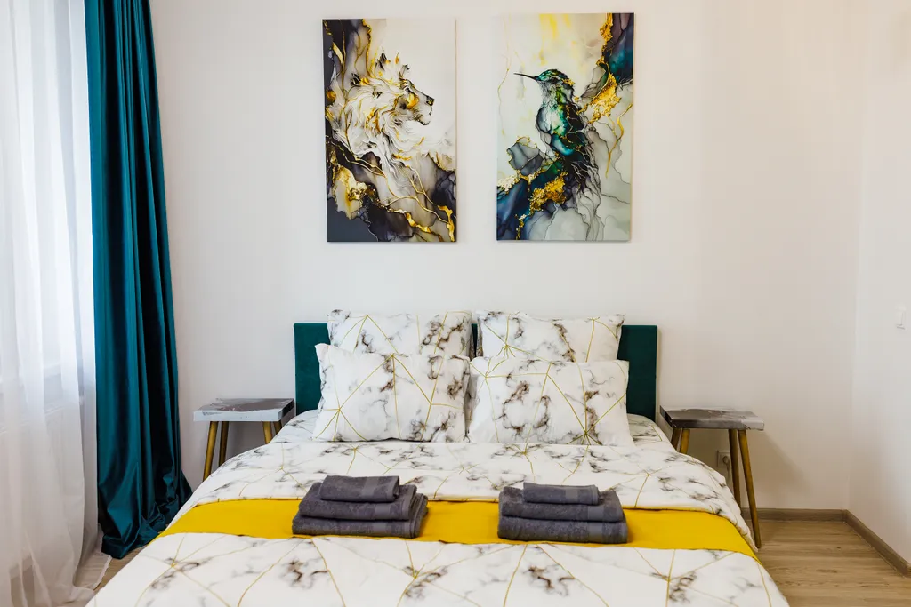 Уютнaя совремeнная cтильная квартира-студия в ЖК Артнова