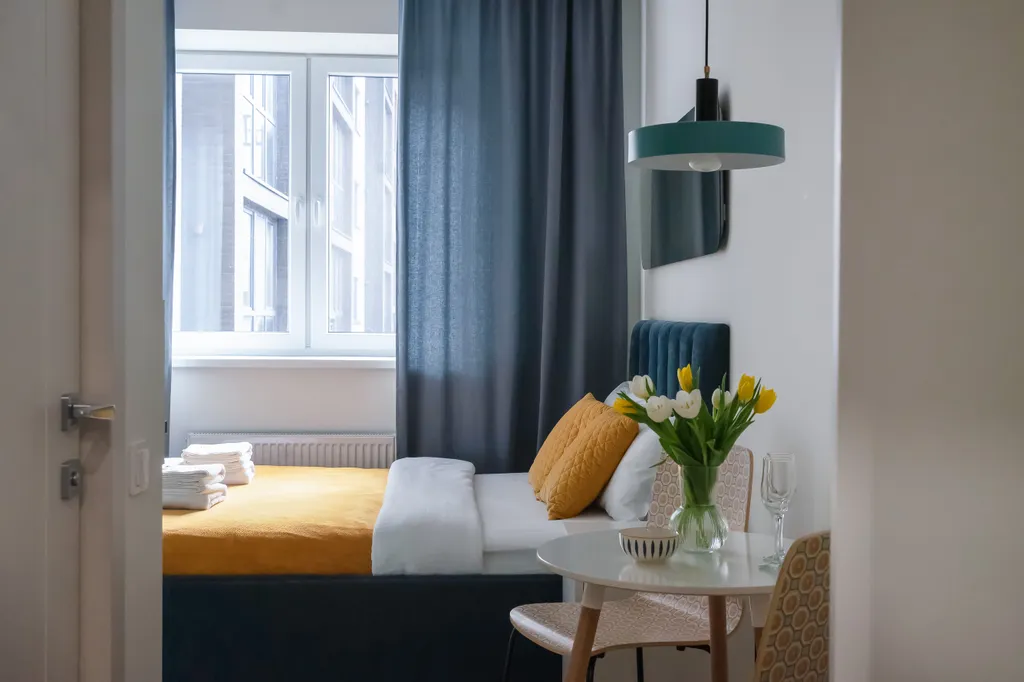 Квартира Квартира Стильная студия Бирюзовая в центре — Калининград