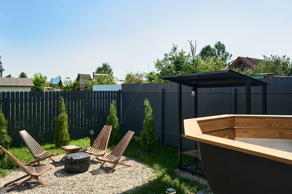 Дом у реки, с баней, чаном и зоной барбекю