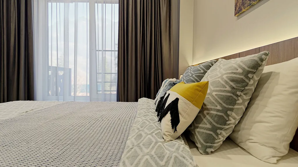 Студия с видом на горы + балкон/бассейн/сауна