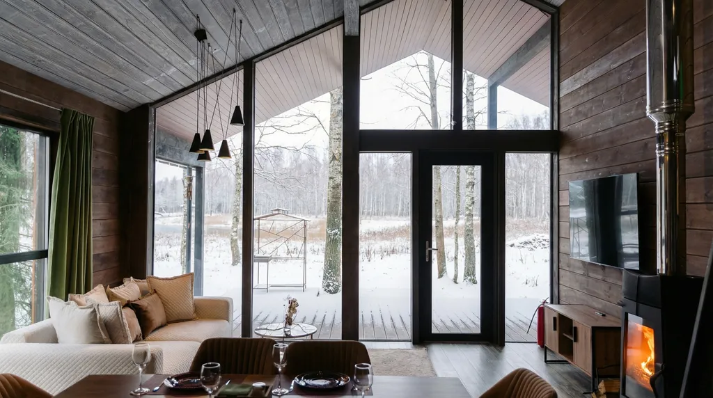 Домик с камином и кондиционером