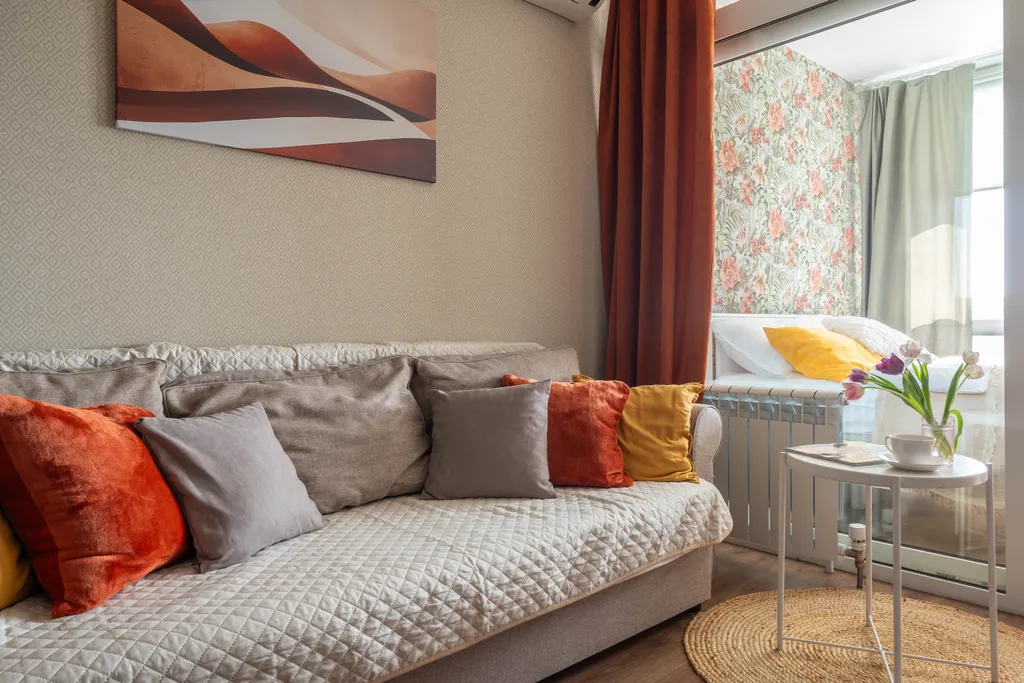 Студия с душой и видом на Дон из окна спальни