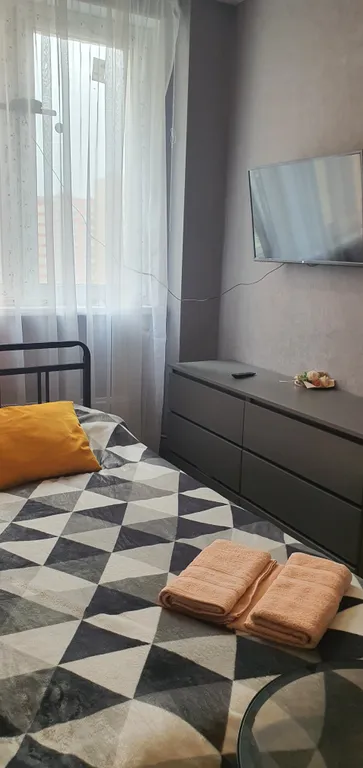 Студия с дизайнерским ремонтом