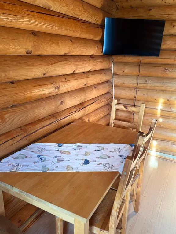 Деревянный дом из сруба на огромном участке с собственным берегом