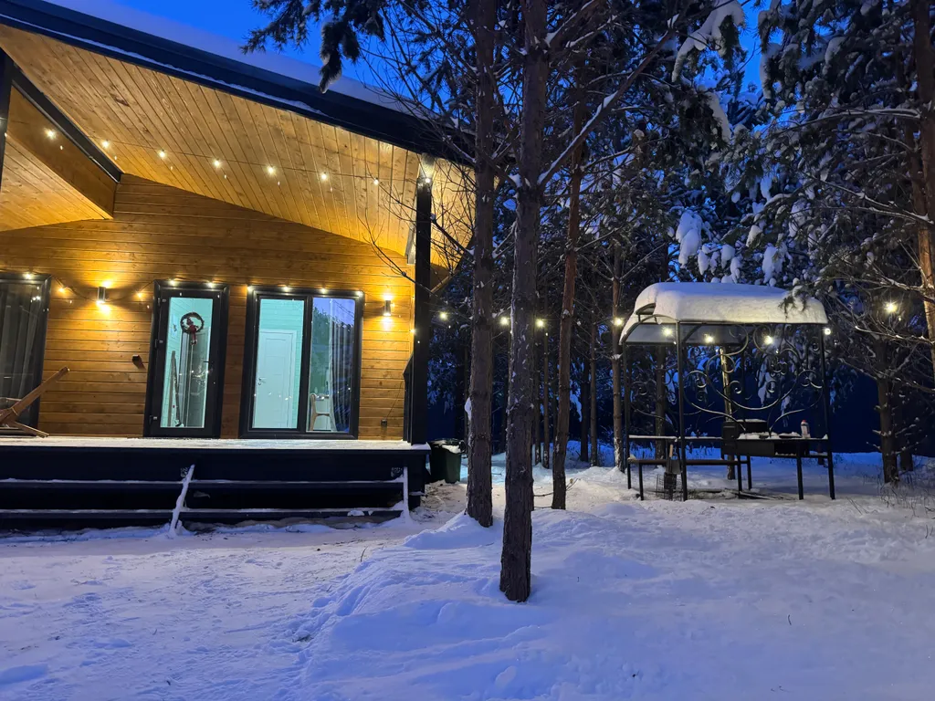 Уютный домик барн хаус в лесу с баней