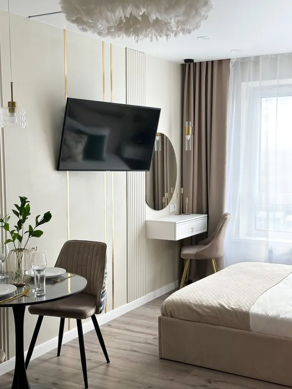 Студия класса премиум для четверых гостей с шикарным ремонтом