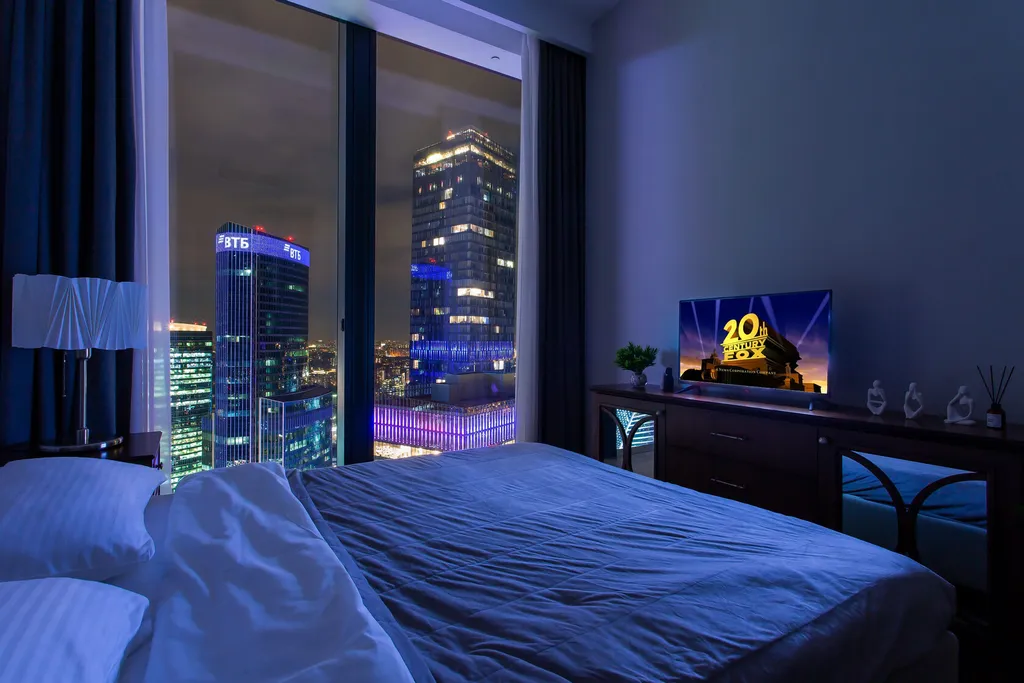 62 этаж, вид на Башни, Лужники, Парк победы