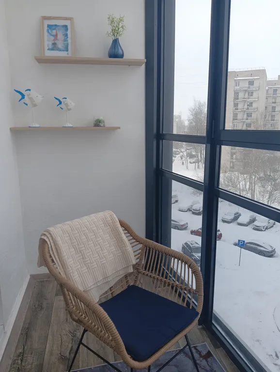 Уютная студия в ЖК Алые паруса с панорамным видом на реку Волхов