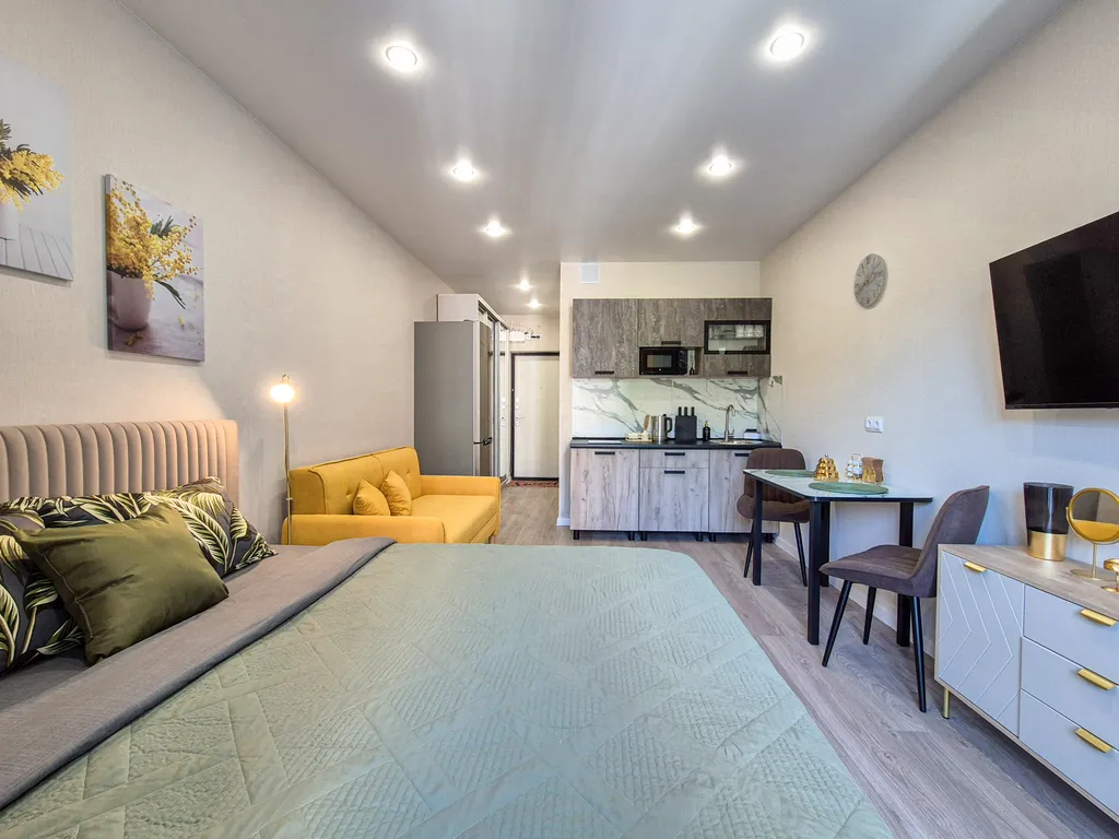 Студия в ЖК Летний с балконом и видом на лес