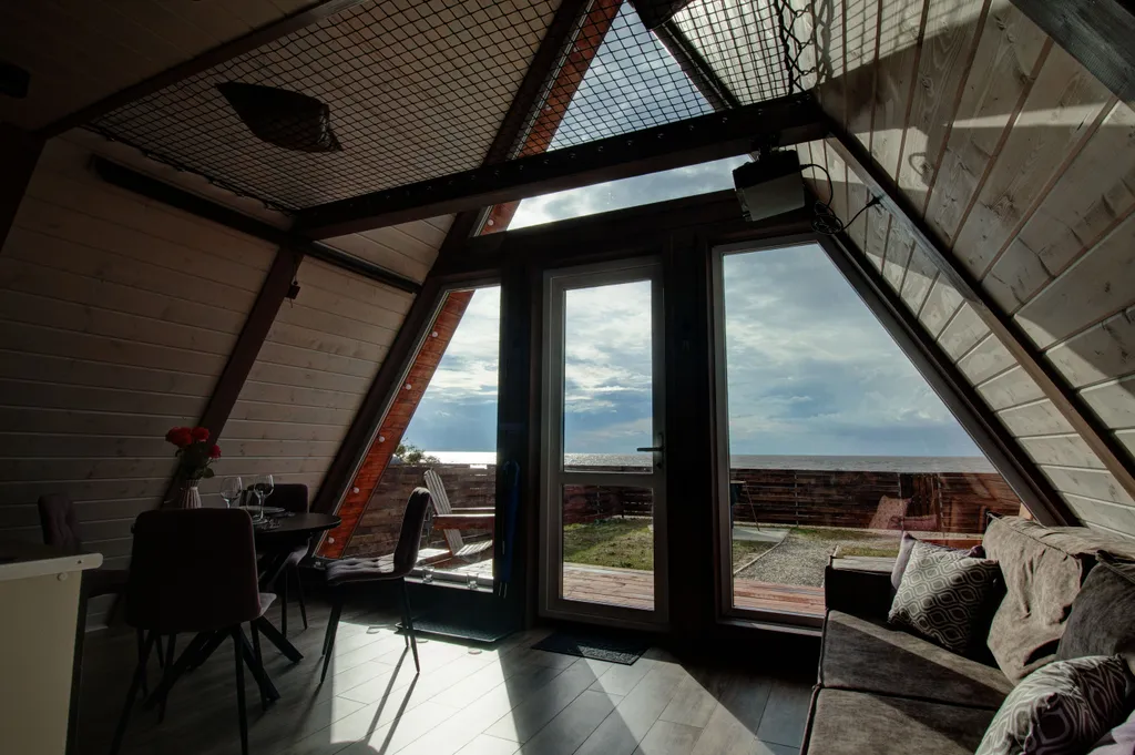 Aframe lux black (Дом на берегу Рыбинского водохранилища)