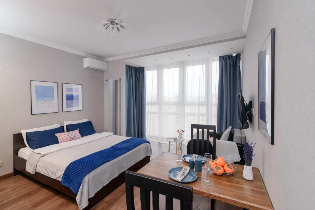 Уютная квартира с панорамными окнами