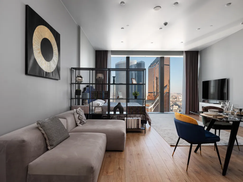 Neva City 43 этаж 51 м2 панорамный вид на небоскребы и город