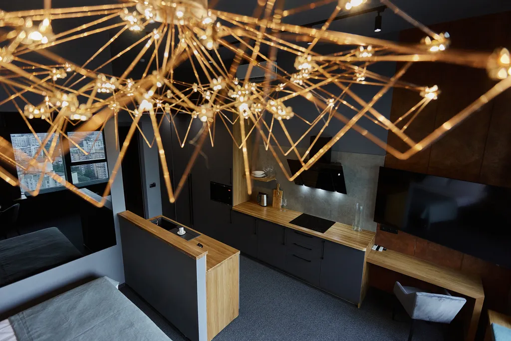 Квартира Квартира Дизайнерский лофт для двоих с ванной у окна и панорамным видом — Москва