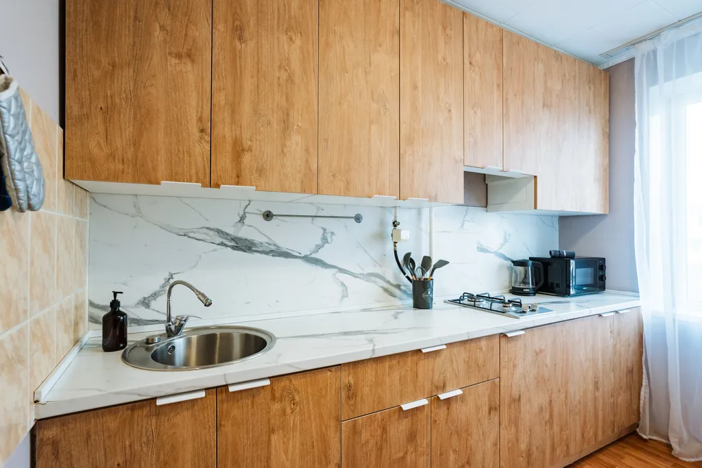 Квартира с четырьмя раздельными спальными местами.