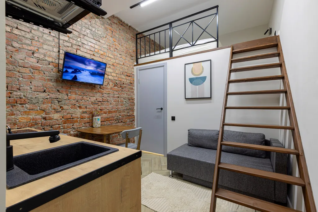 Квартира Уютные апартаменты студия в стиле лофт — аренда посуточно в Санкт-Петербург