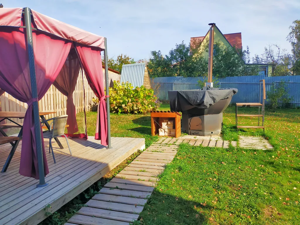 Дом с баней на дровах