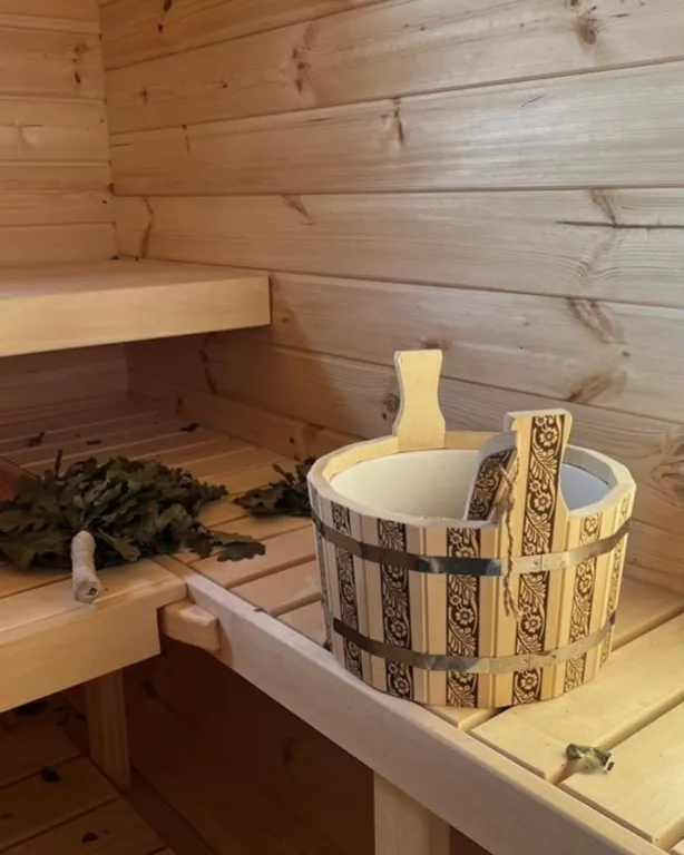 Дом с баней и чаном на дровах