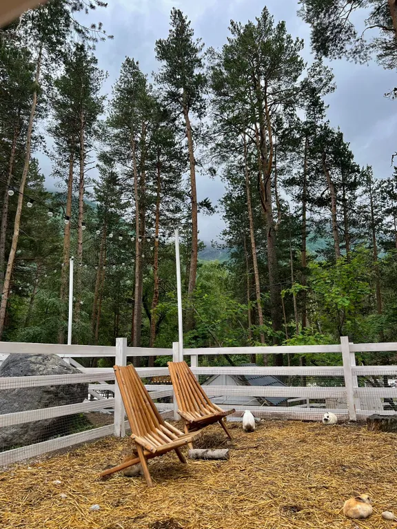 А-Frame домик с видом на гору Чегет