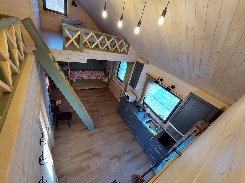 Уютный дом с прекрасным видом на лес и озеро