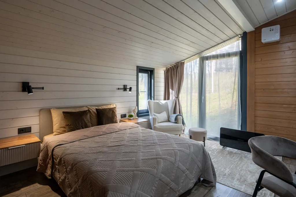 Дом с чаном и сауной у леса.