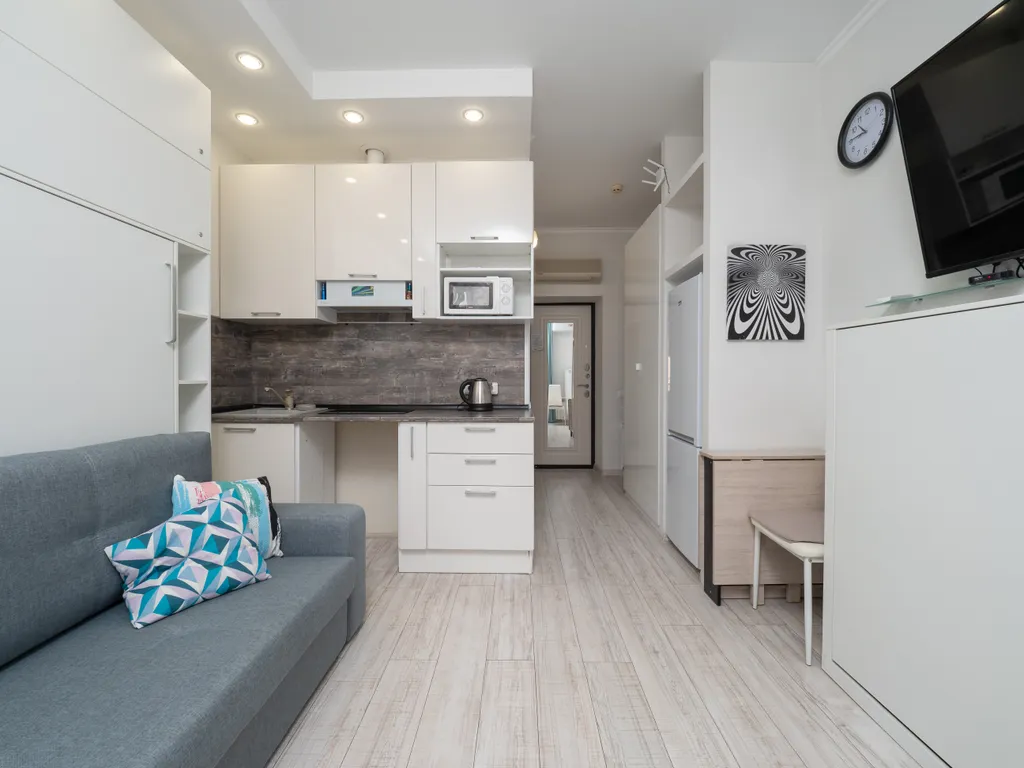 Квартира Квартира Светлая студия у моря с теплым бассейном — Сириус