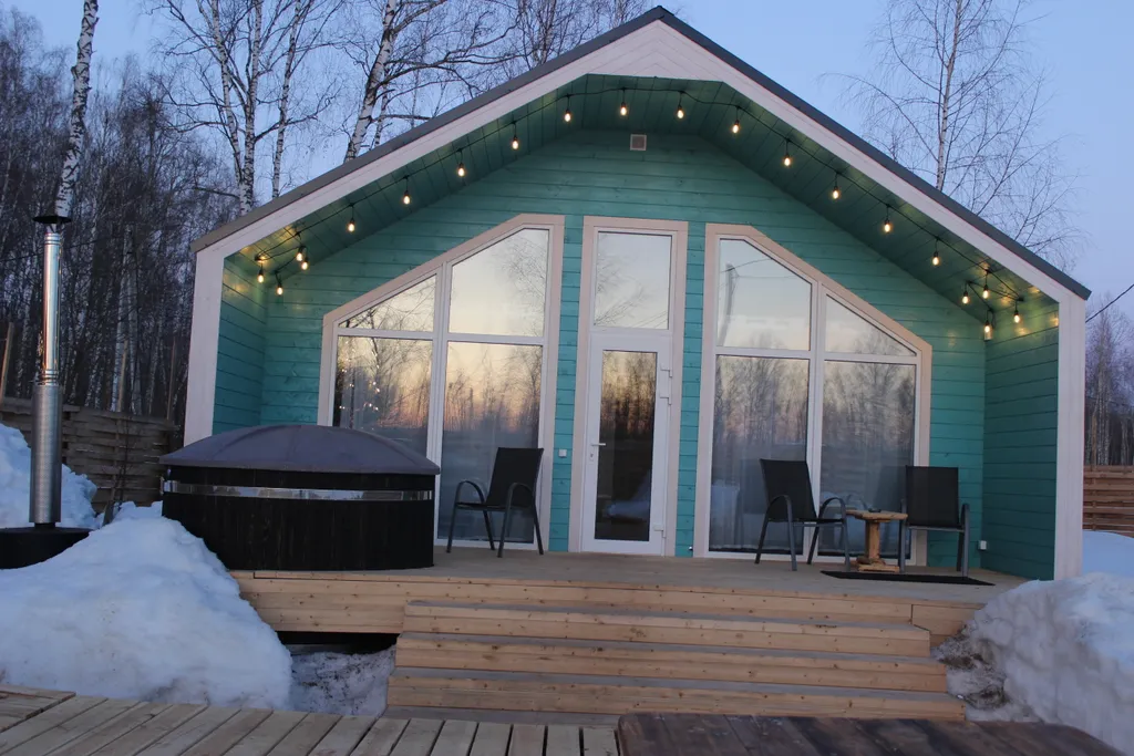 Отдых у леса в уютном домике с купелью-фурако (банный чан)