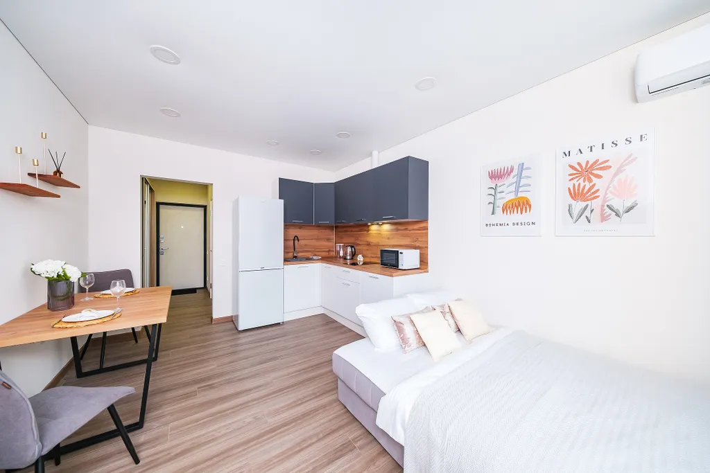 Уютная студия для двоих или с ребёнком