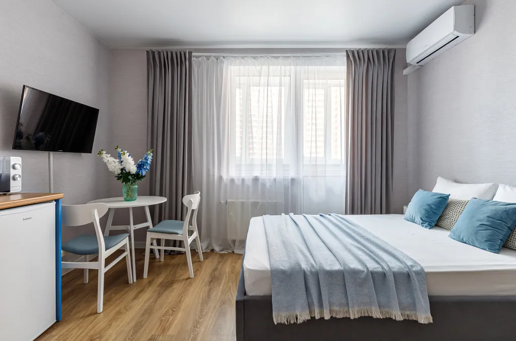 Современная студия для 4 гостей в ЖК Парк Победы