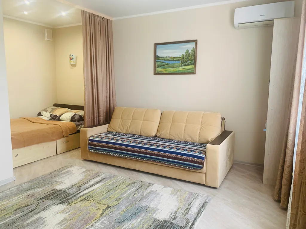 Однокомнатная квартира с видом на Волгу