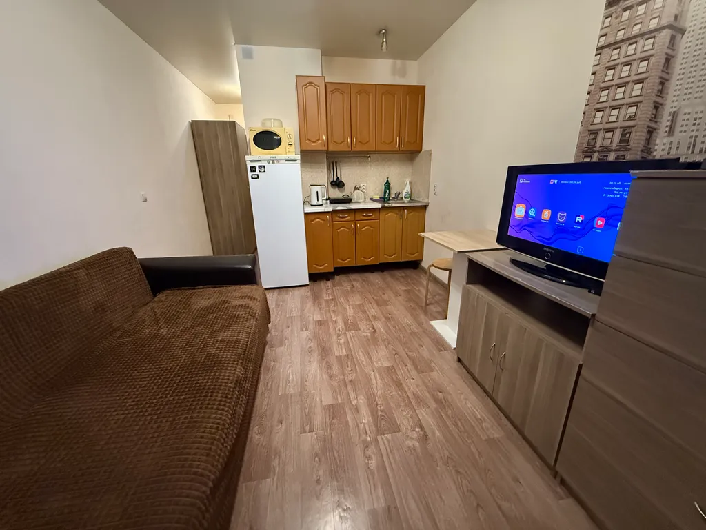 Квартира Студия - диван, стиралка холодильник, микроволновка — аренда посуточно в Новосибирск