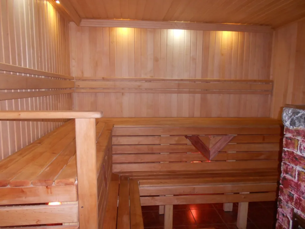 Уютный домик с баней, камином и террасой возле пруда