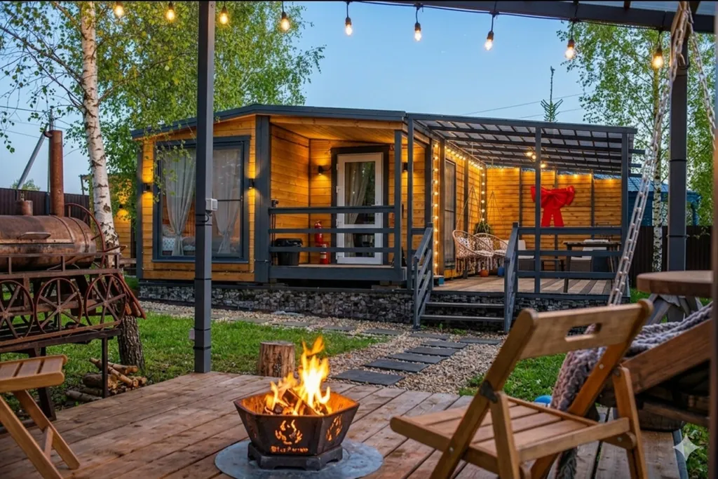 Дом 45m2 — чан, кухня, Wi-Fi, барбекю