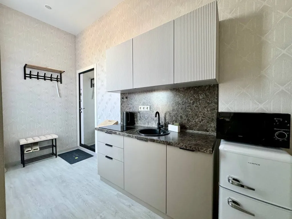 Светлая студия для четырёх гостей рядом с Термы Видное