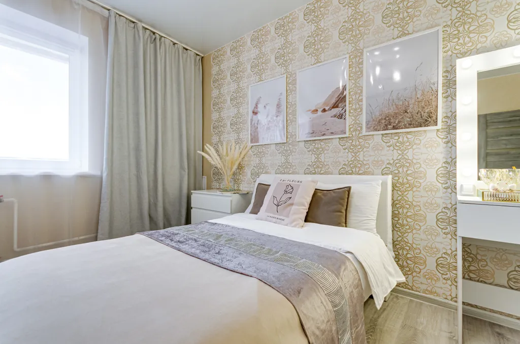 Зеркальный перламутр | Mother of pearl mirror | однокомнатная | 4 гостя