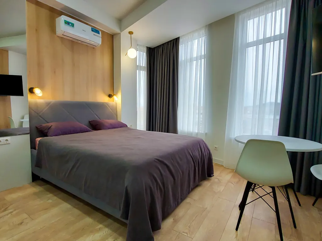 Квартира Квартира Студия Стандарт с двуспальной кроватью и балконом — Сириус