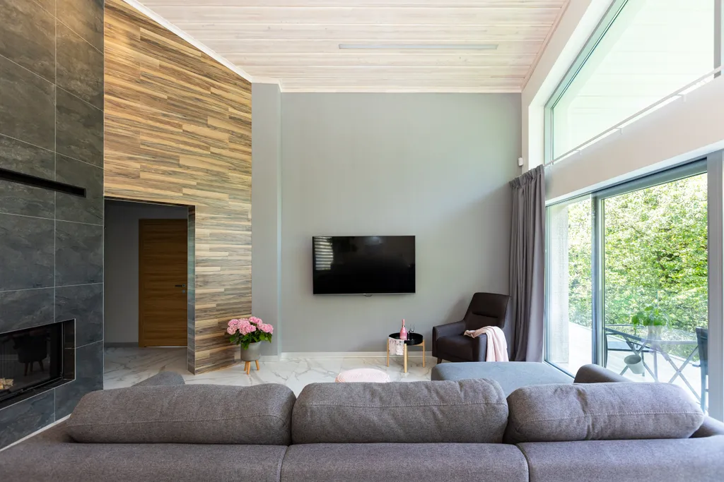 Квартира с 3 спальнями, камином с живым огнём и видом на горы