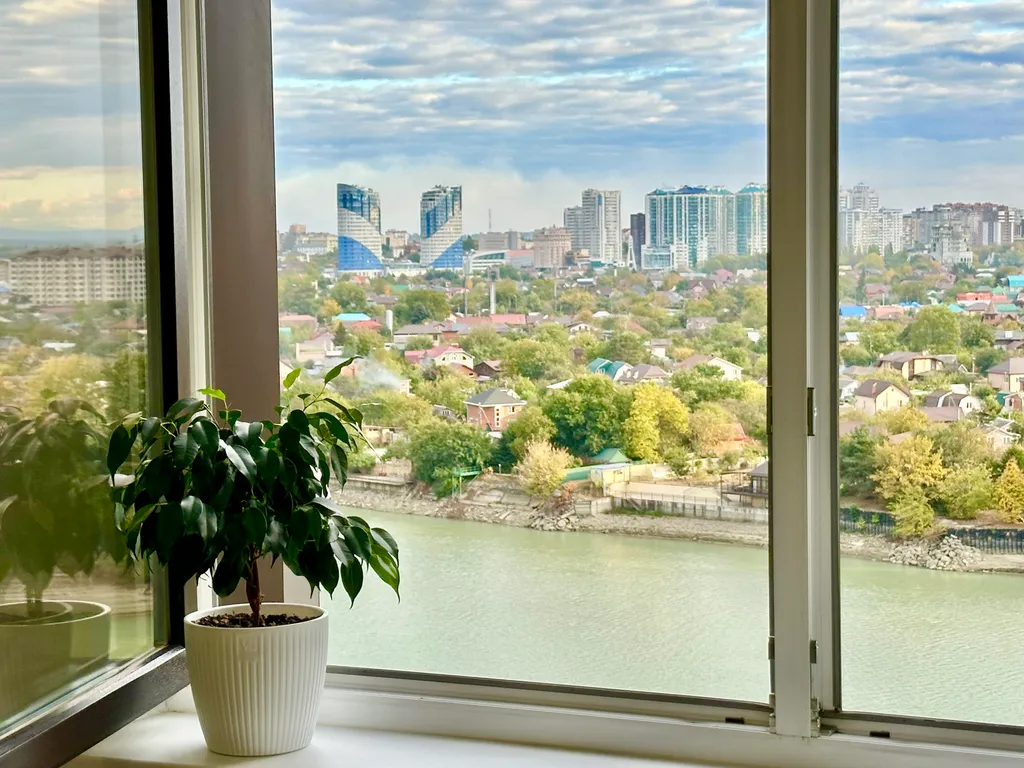 Квартира Стильные апартаменты с потрясающим видом на реку Кубань — Краснодар