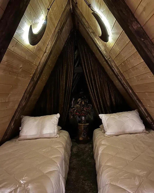 Отдых в горах в домике A-frame