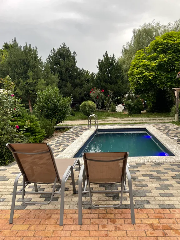 Дом из сруба с баней и бассейном