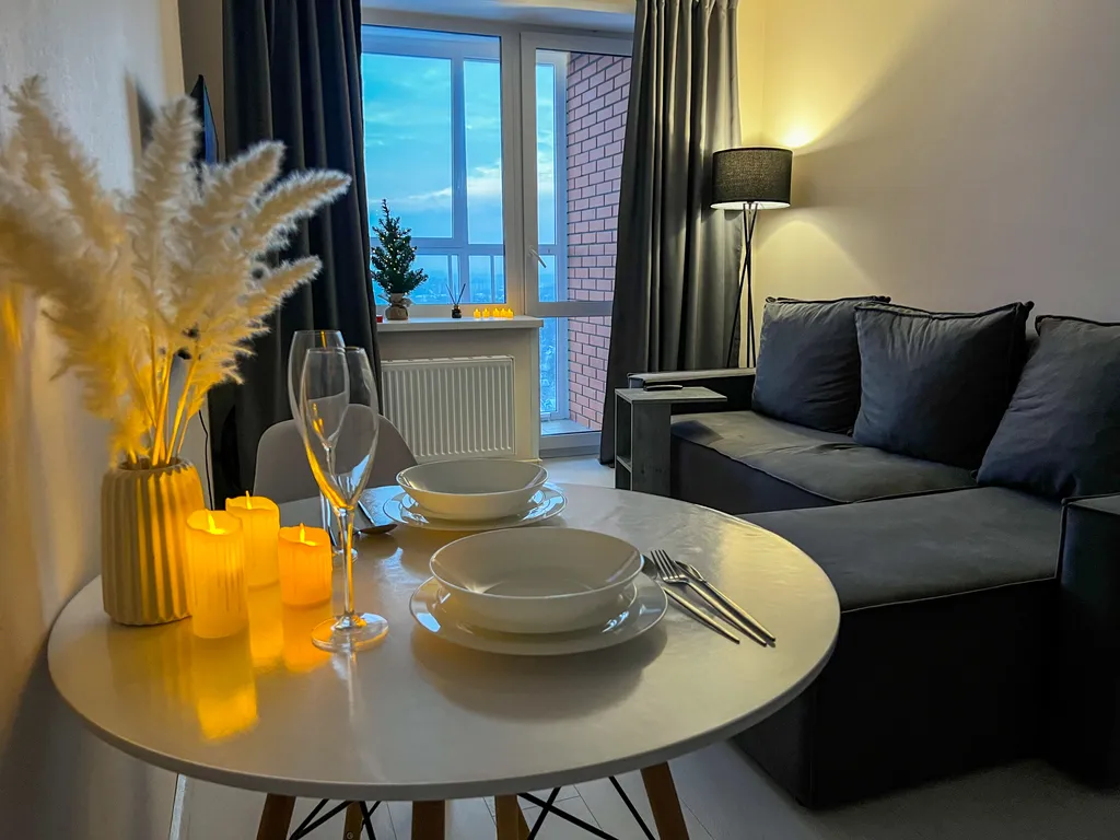 Новогодний апартамент с панорамным видом и атмосферой уюта