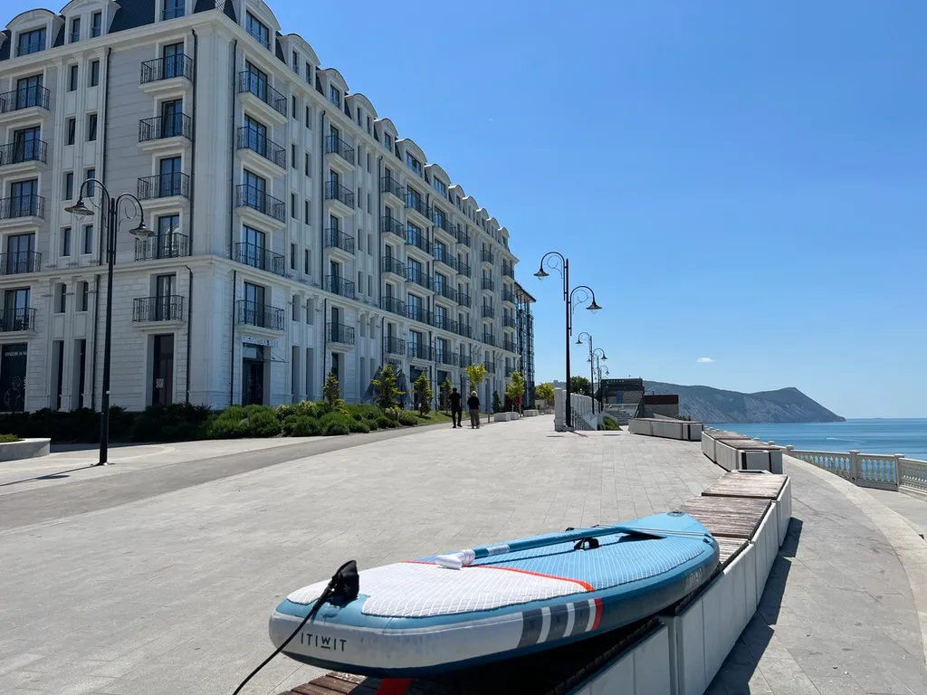 Апартаменты с видом на море у пляжа, первая линия, сапборд включен