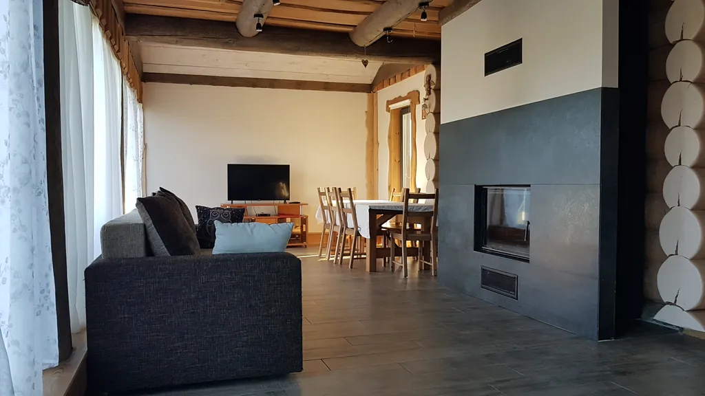 Большой дом с камином и террасой