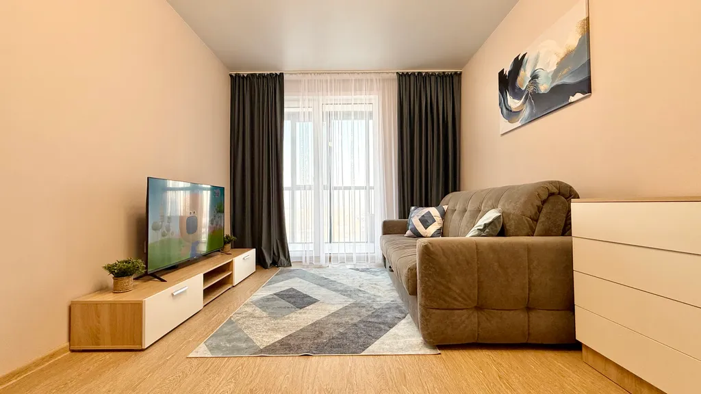 Уютная квартира у Аквапарка с видом на Обь