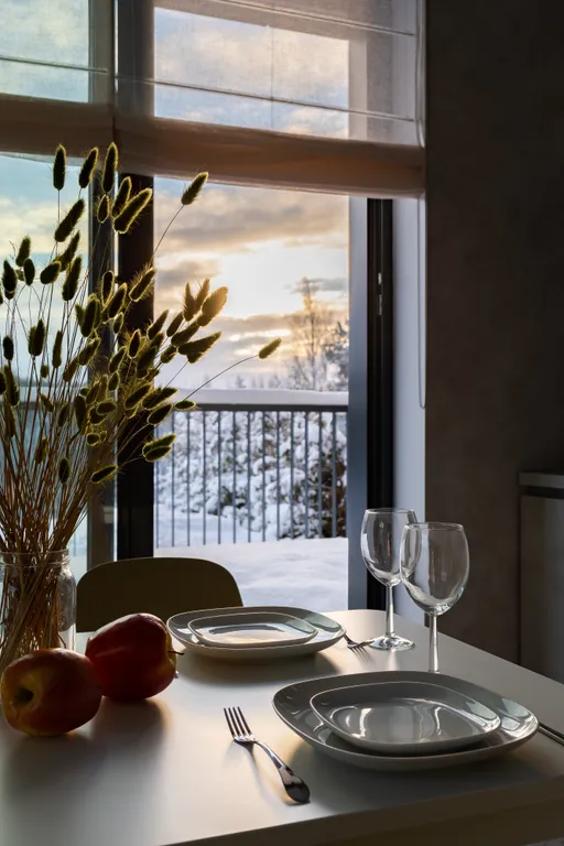 Охта Сьют 4 с большой террасой на 1 этаже, с видом на лес