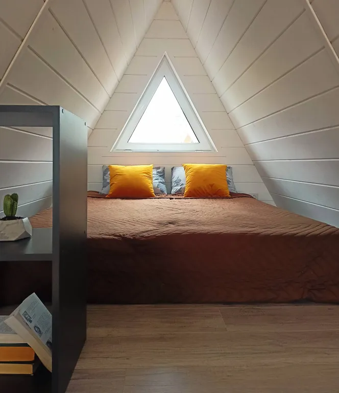 Дом в стиле A-frame рядом с озером в 30 минутах от Нижнего Новгорода