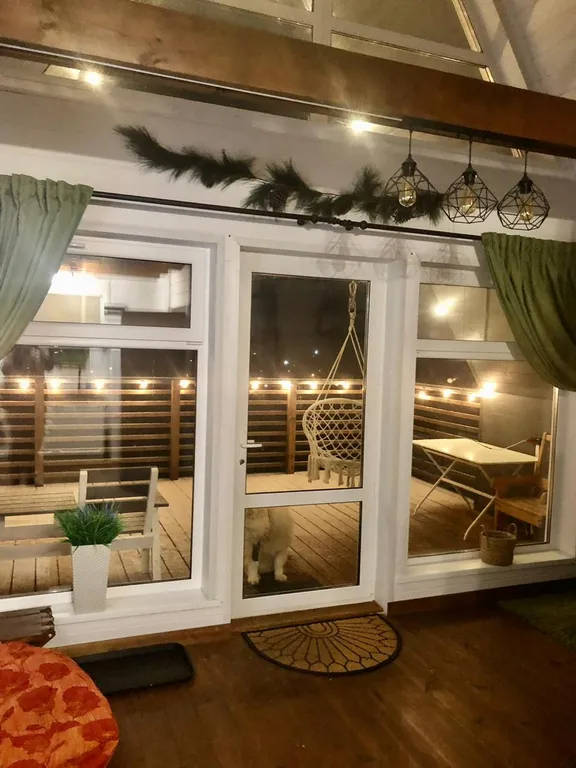 Дом A-frame с баней и чаном