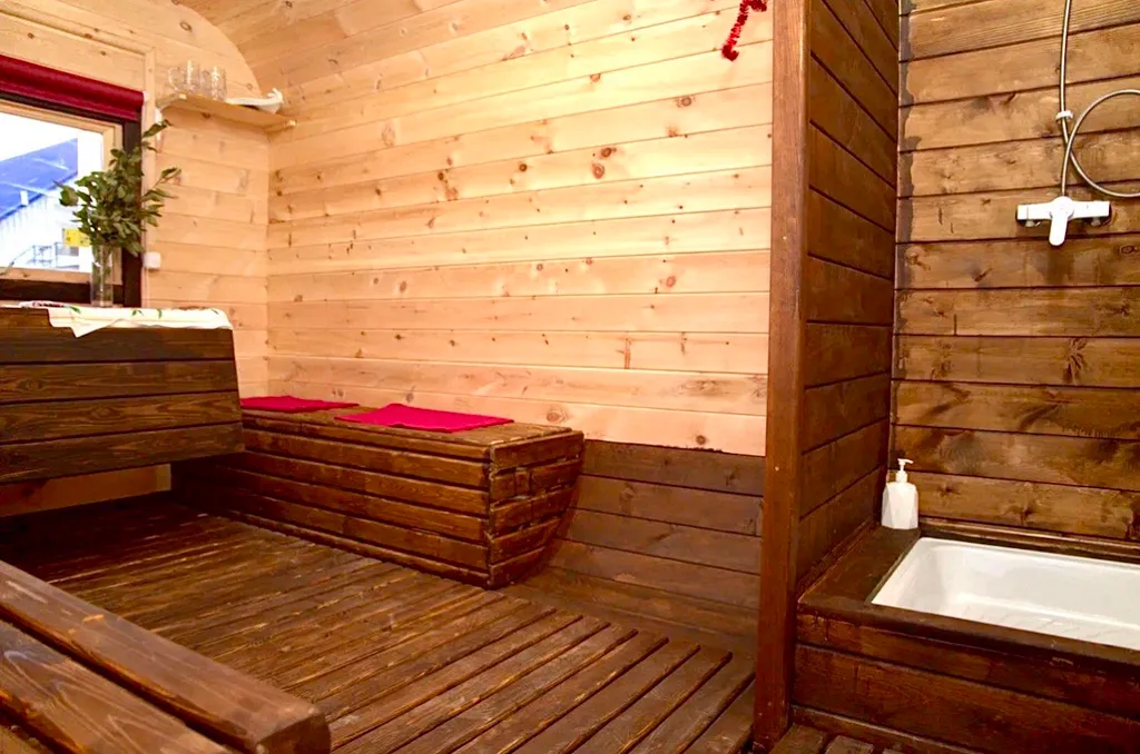 Коттеджи с баней и теплым бассейном