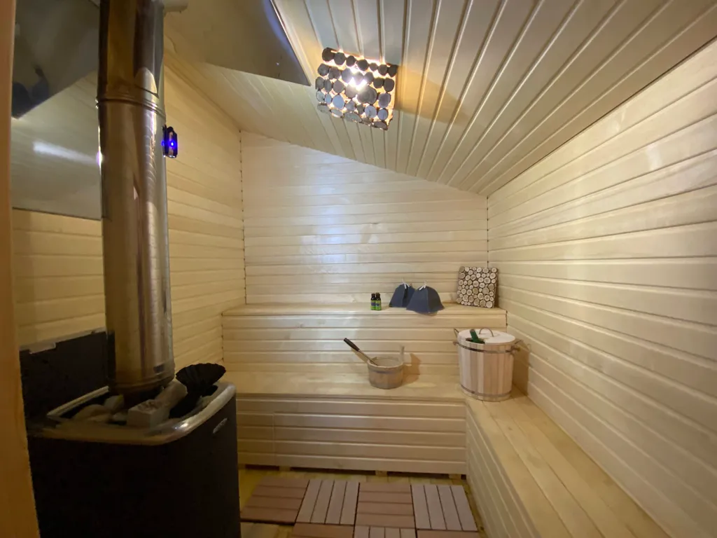 Барнхаус с баней и панорамными окнами