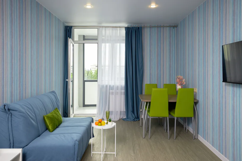 Уютная квартира, балконом, вид на  море