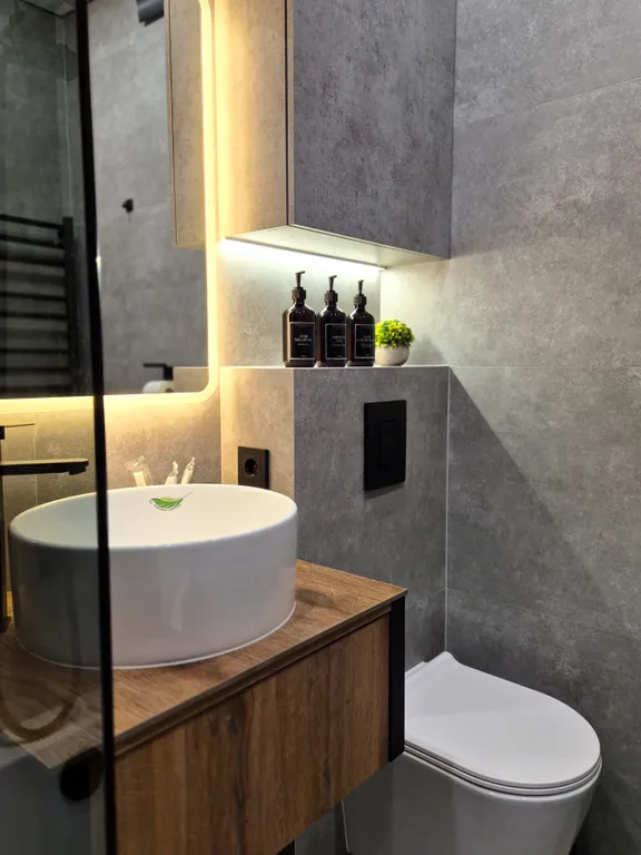 Уютная студия с ванной и прекрасным видом на реку и лес